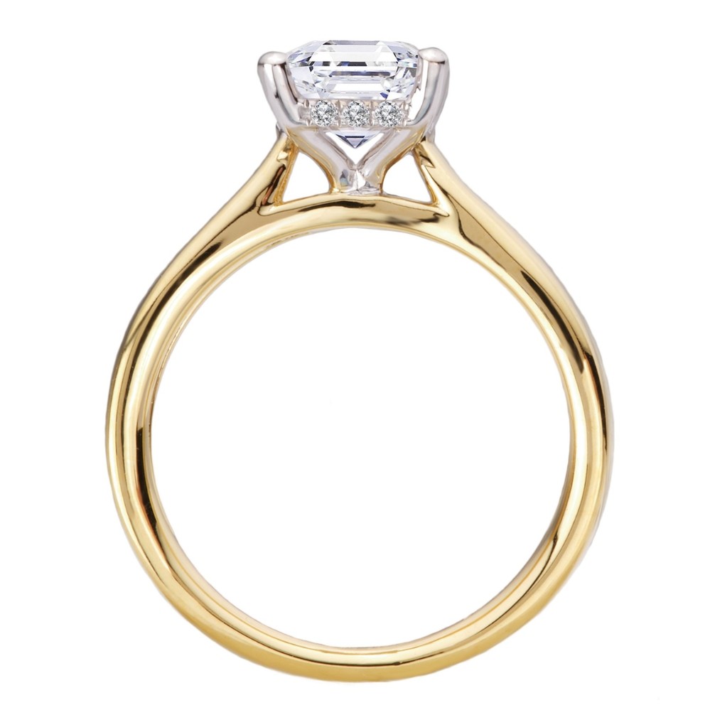 YELLOW GOLD SEMI-MOUNT RING 160235-EM200Y