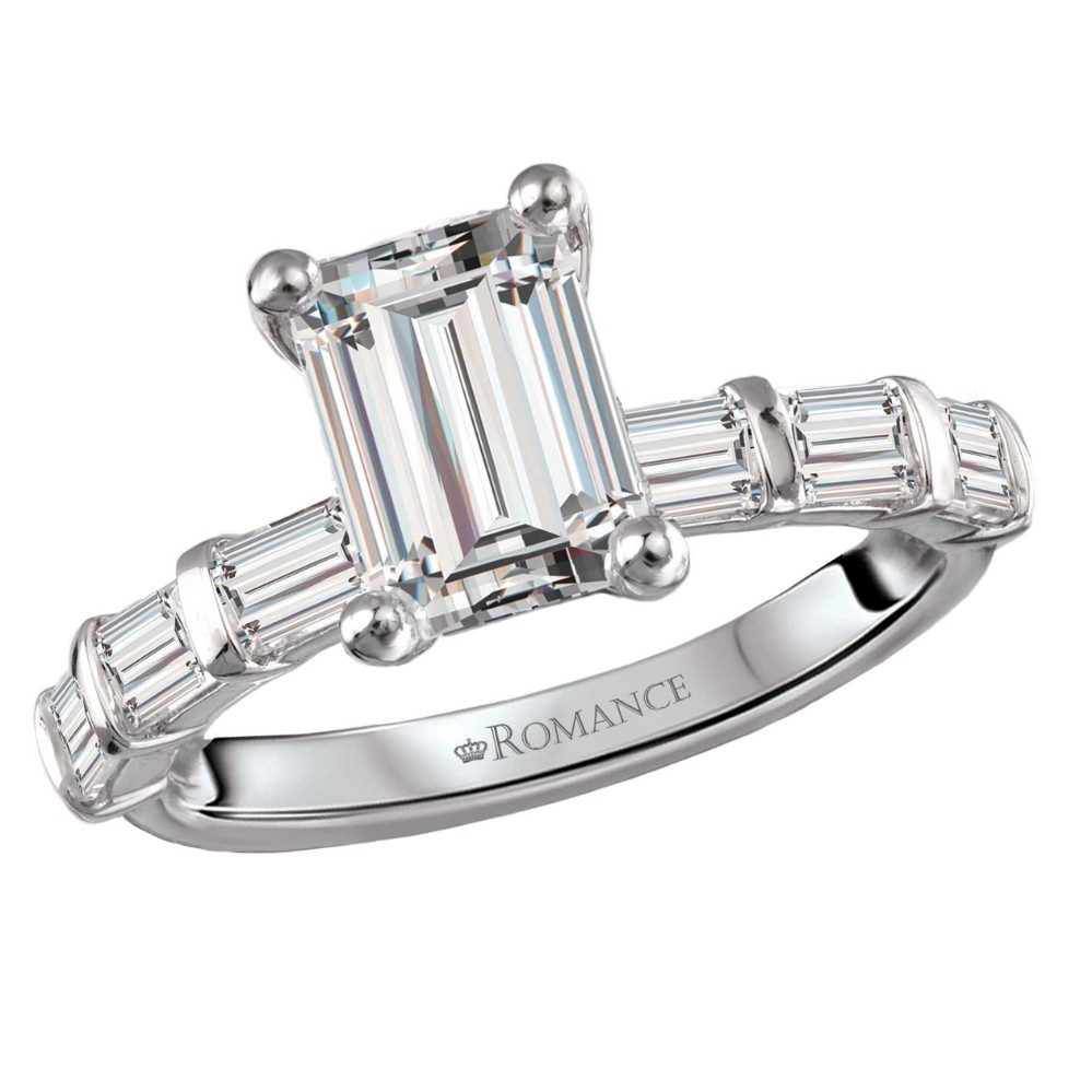 WHITE GOLD DIAMOND SEMI-MOUNT RING 160277-EM200