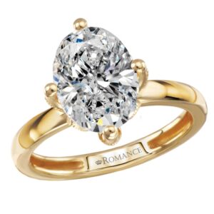 YELLOW GOLD SEMI-MOUNT RING 160356-OV300PSPY