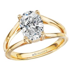 YELLOW GOLD SEMI-MOUNT RING 160366-OV200Y