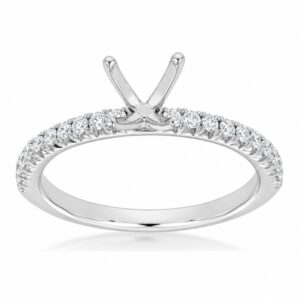 WHITE GOLD DIAMOND SEMI-MOUNT RING W991XN