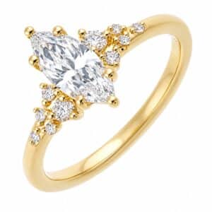 YELLOW GOLD DIAMOND NATURE INSPIRED SEMI-MOUNT W6371MN200SM-4YB