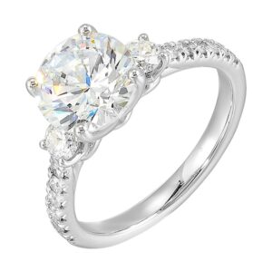 WHITE GOLD DIAMOND SEMI-MOUNT RING W4821RN200SM-4WB