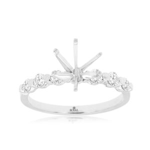 WHITE GOLD DIAMOND SEMI-MOUNT W3878S