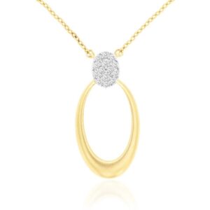YELLOW GOLD DIAMOND NECKLACE H2562D