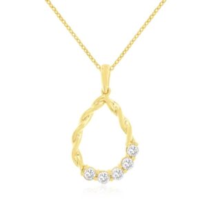 YELLOW GOLD DIAMOND PENDANT H3411D