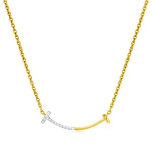 YELLOW GOLD DIAMOND NECKLACE C9573D