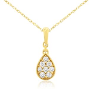 YELLOW GOLD DIAMOND PENDANT H4436D