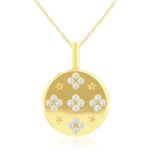 YELLOW GOLD DIAMOND PENDANT H3883D