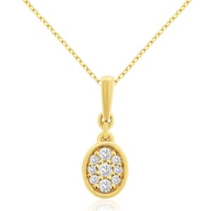 YELLOW GOLD DIAMOND PENDANT H4430D