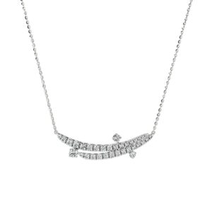 HEARTS ON FIRE VELA FRENCH CUT PAVE FLOATING DIAMOND PENDANT NECKLACE UU29208WGHV0901800