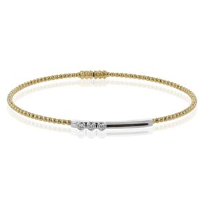 SIMON G. BEADED BANGLE IN 18K LB2443-Y