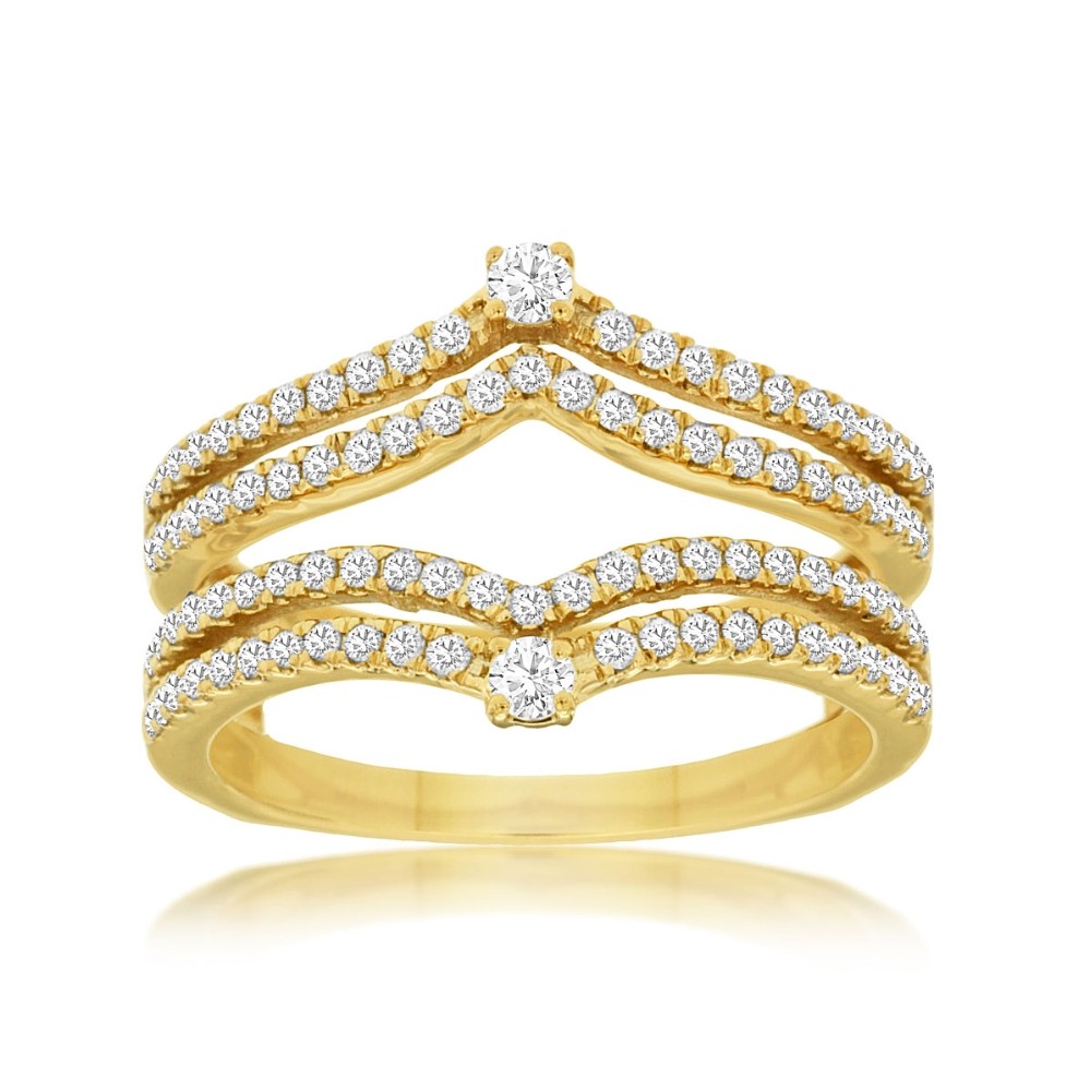 YELLOW GOLD DIAMOND WRAP RING C8751D