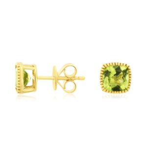 YELLOW GOLD PERIDOT EARRINGS H3019X