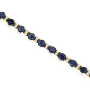 YELLOW GOLD SAPPHIRE & DIAMOND BRACELET H1306SP