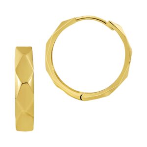 YELLOW GOLD HOOP EARRINGS 5T355