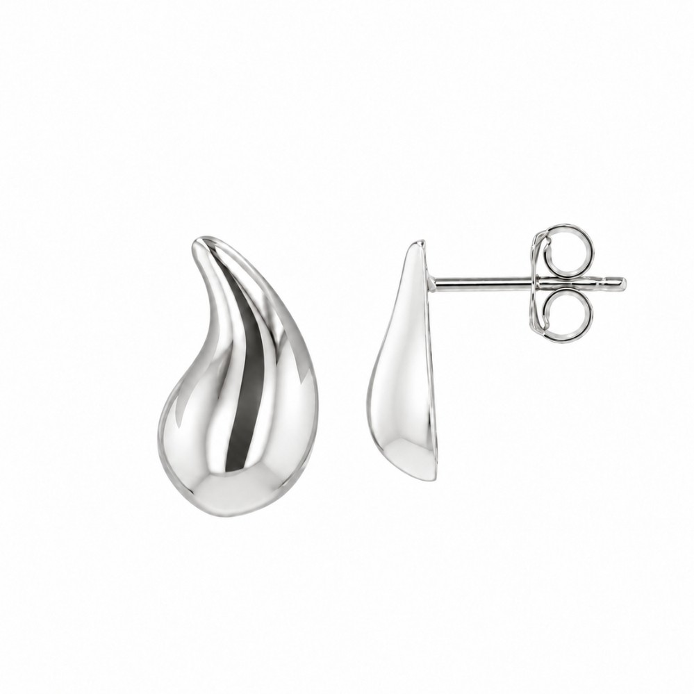 WHITE GOLD TEARDROP EARRINGS 5T481