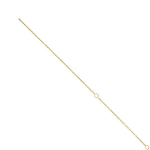 YELLOW GOLD CABLE CHAIN NECKLACE CADJ360/1618