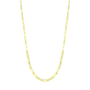 YELLOW GOLD PAPERCLIP CHAIN NECKLACE C171G/1800