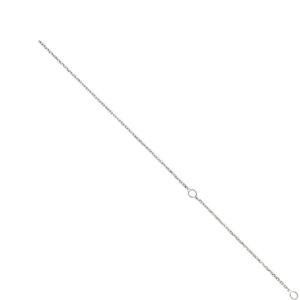WHITE GOLD CABLE CHAIN NECKLACE CADJ360A/1618