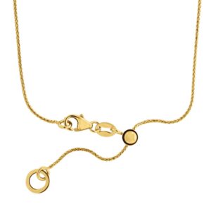 YELLOW GOLD ADJUSTABLE WHEAT CHAIN NECKLACE C706/2200