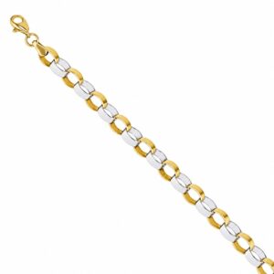 YELLOW & WHITE GOLD OVAL LINK BRACELET 1T296X/0750