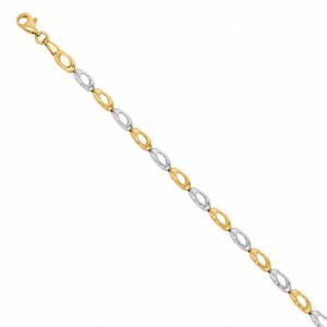 YELLOW & WHITE GOLD OVAL LINK BRACELET 1T297X/0725