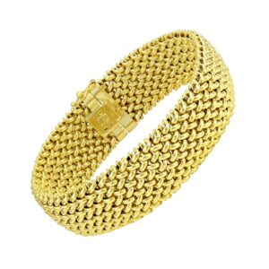 YELLOW GOLD ITALIAN MESH BRACELET 1U479/0750