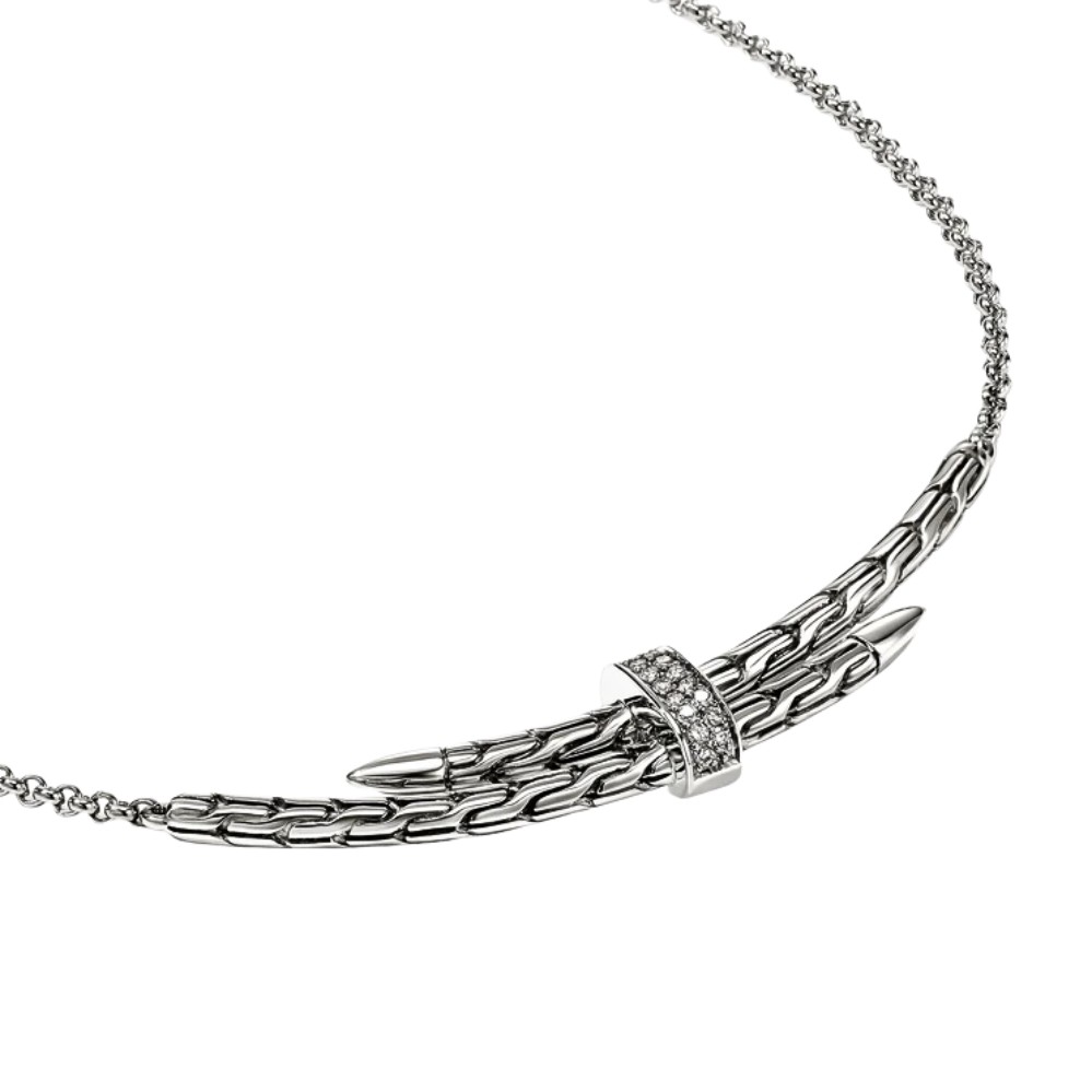 JOHN HARDY SPEAR STATION NECKLACE NBP989592DIX16-18