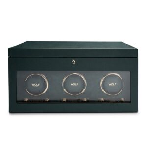 WOLF BRITISH RACING TRIPLE WATCH WINDER WITH STORAGE 792341