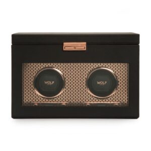 WOLF AXIS DOUBLE WATCH WINDER WITH STORAGE 469316